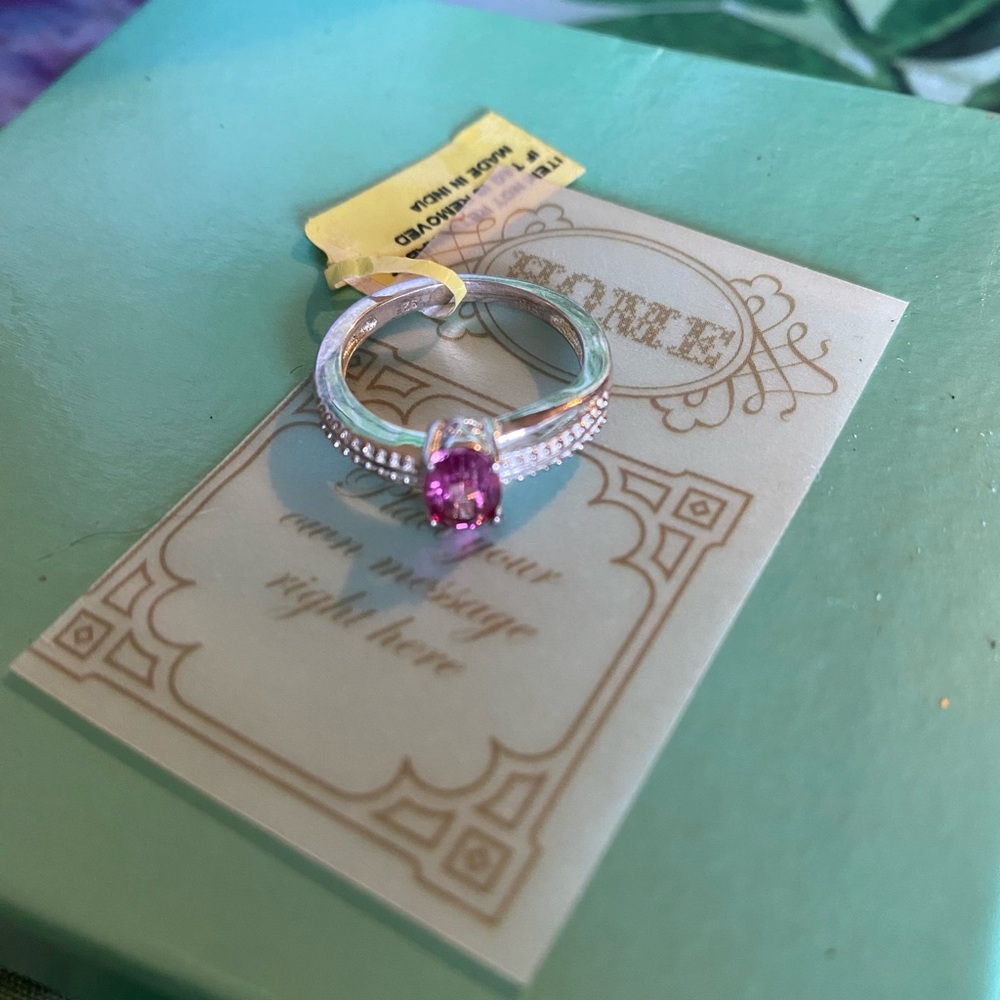 🎈New Pink Tourmaline 925 Ring